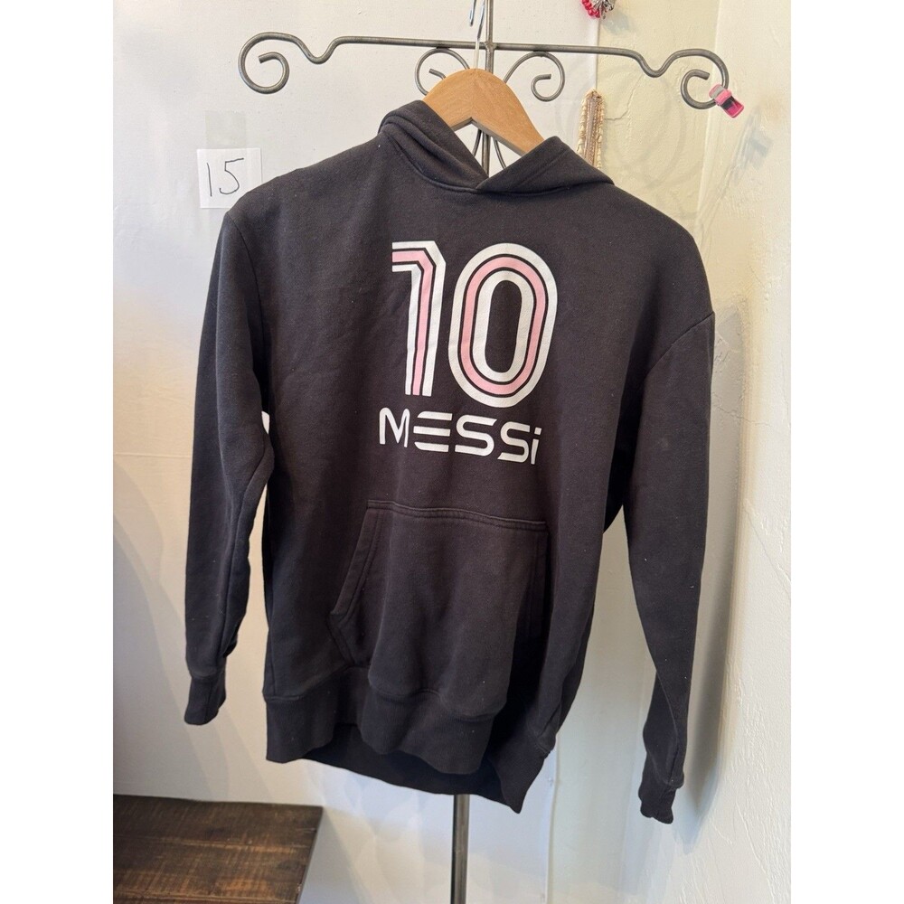 Messi Collection #10 Black Hoodie Sweatshirt youth XL Inter Miami Soccer